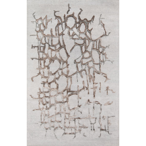 Momeni Millenia Abstract Handmade Tufted Ivory/Brown Area ... (600 x 600 Pixel)