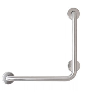 Franklin Brass 5682RH 1-1/2-Inch x 16-Inch by 32-Inch 90 Degree Bath and Shower Angle Bar Right Stainless Steel