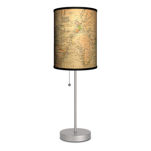Old Fashioned Lamps Wayfair Travel Old World Map 20 Table Lamp