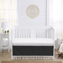black crib dust ruffle