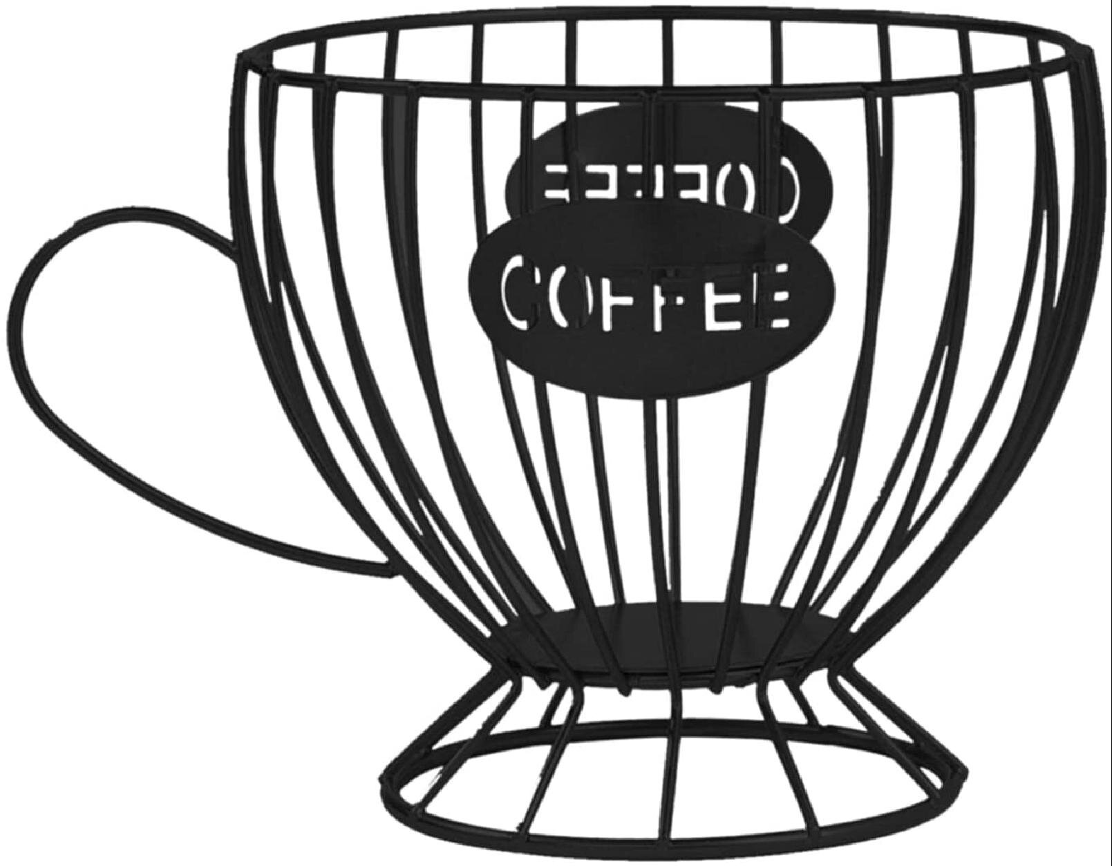 Coffee Pod Holder Mug Organizer Fruit Metal Storage Basket Large Capacity 