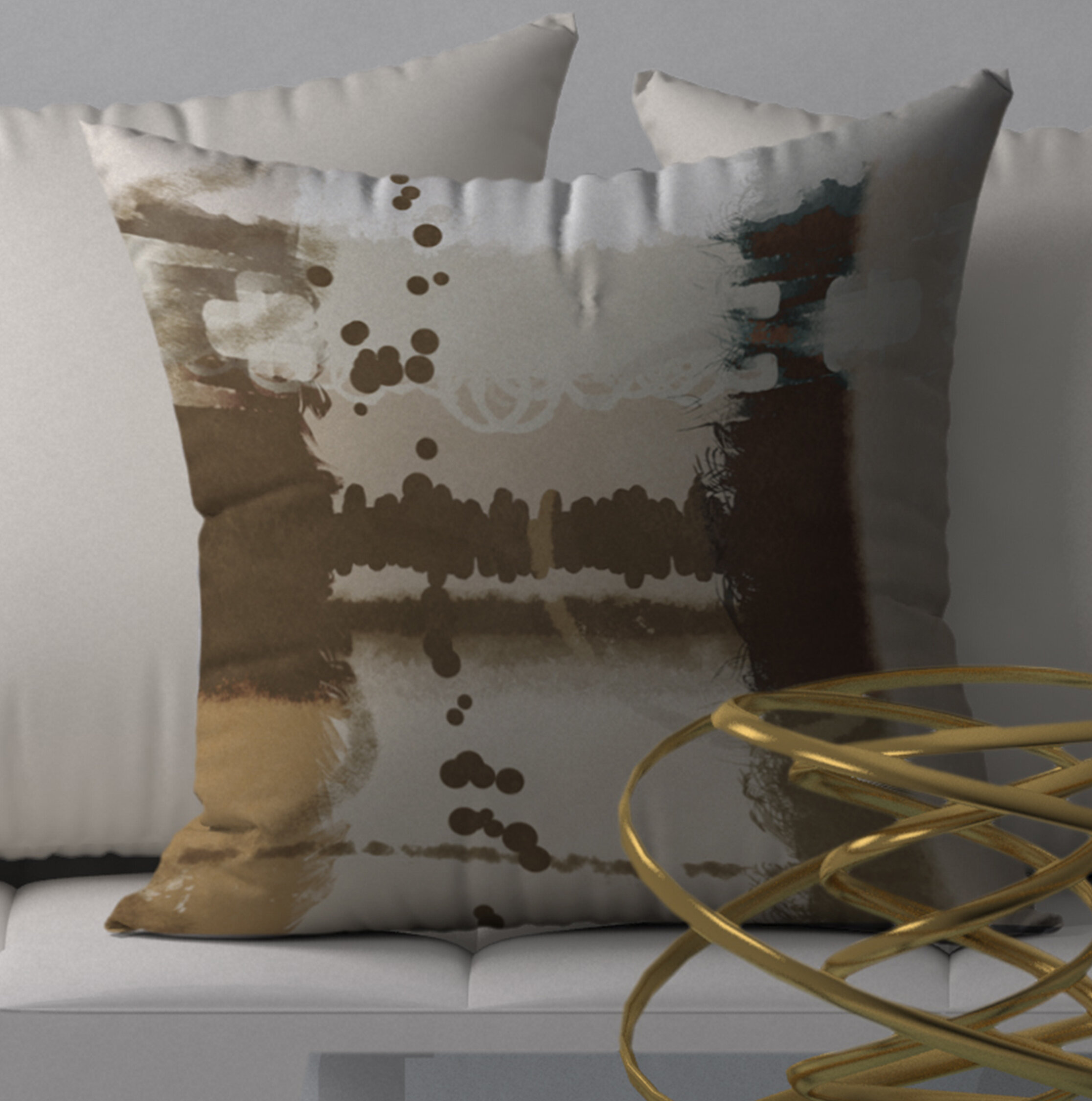 ArtVerse Katelyn Smith 18 x 18 Spun Polyester South Dakota Canvas Pillow