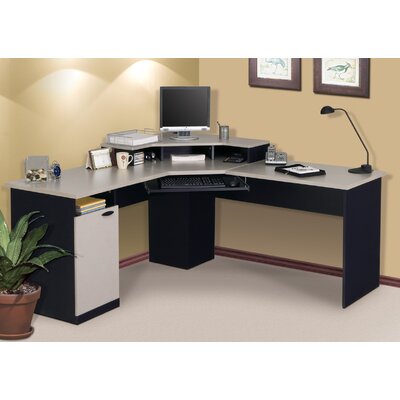 Wolters L Shape Computer Desk Ebern Designs Color Sand Granitecharcoal