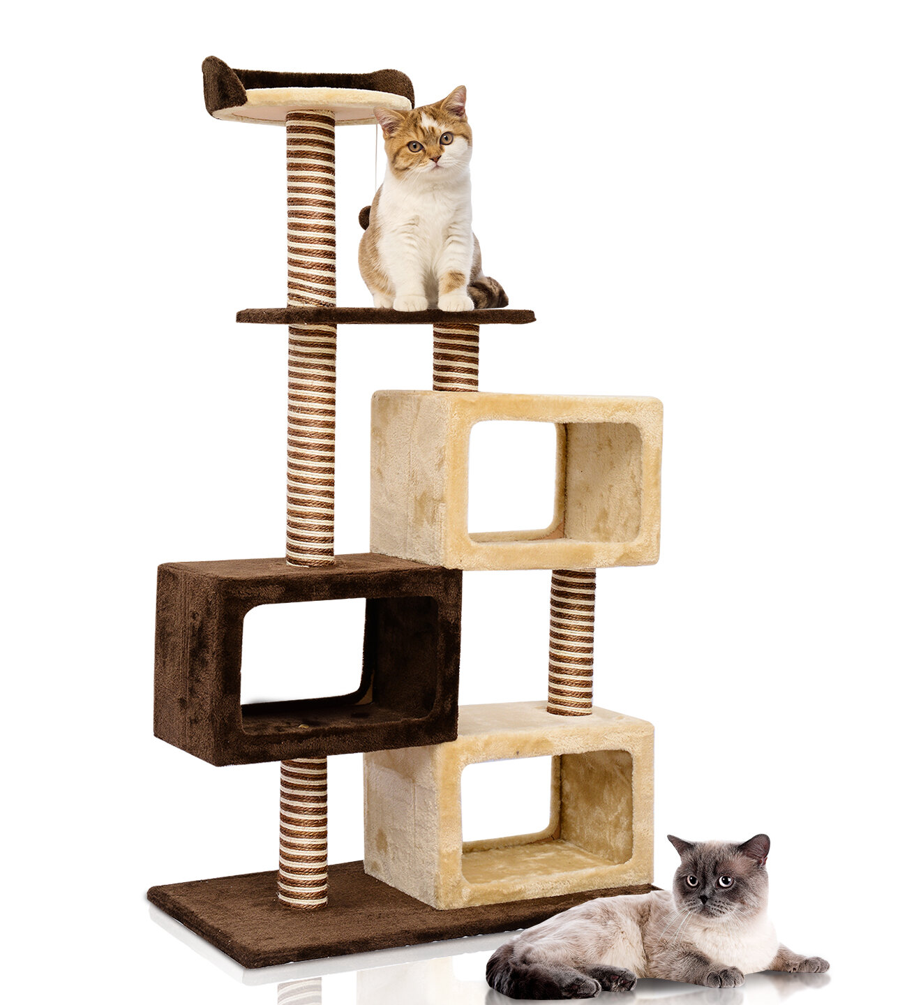 51 Hanlon Multi Level Scratcher Post Play House Activity Centre Cat Tree