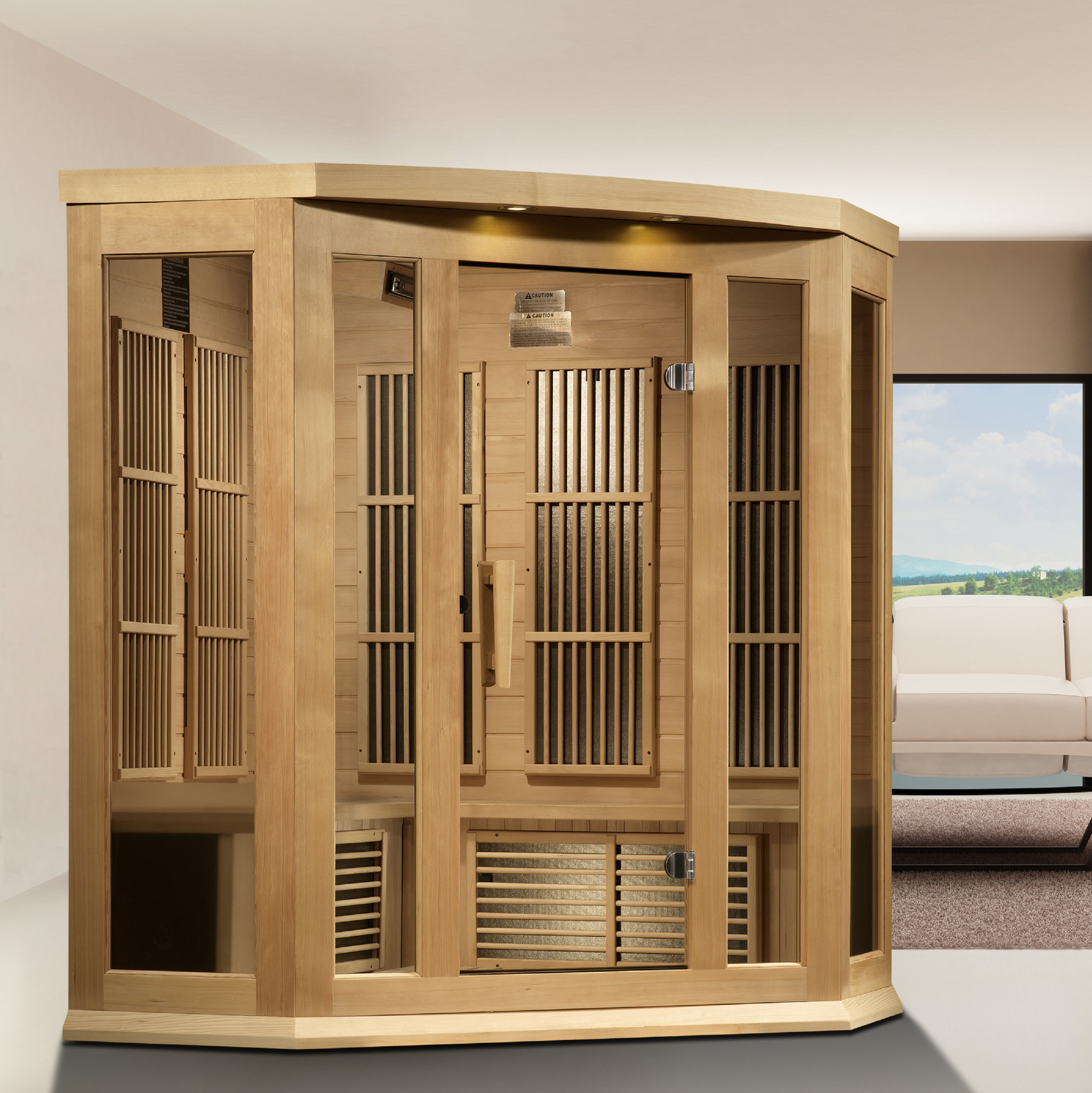 Dynamic Infrared Dynamic Saunas 3 Person Indoor Bluetooth Compatible