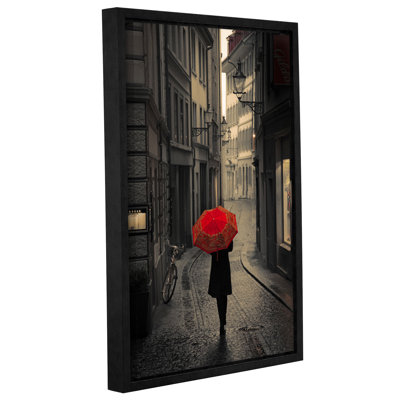 Red Rain Framed Photographic Print on Canvas Latitude Run Size 48 H x 32 W x 2 D