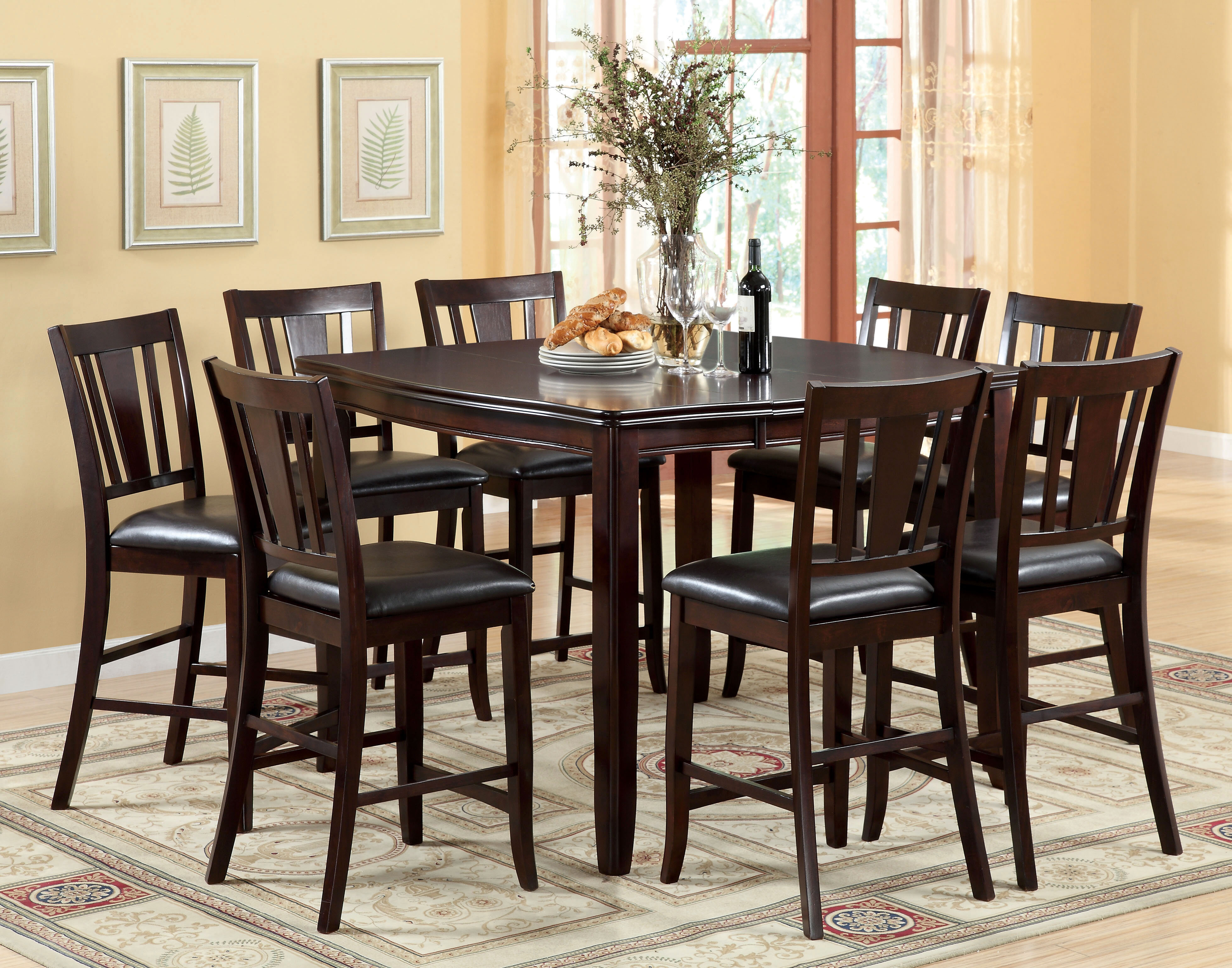 9 piece dining room set counter height