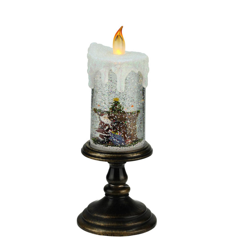 The Holiday Aisle Battery Operated Led Lighted Flameless Glitter