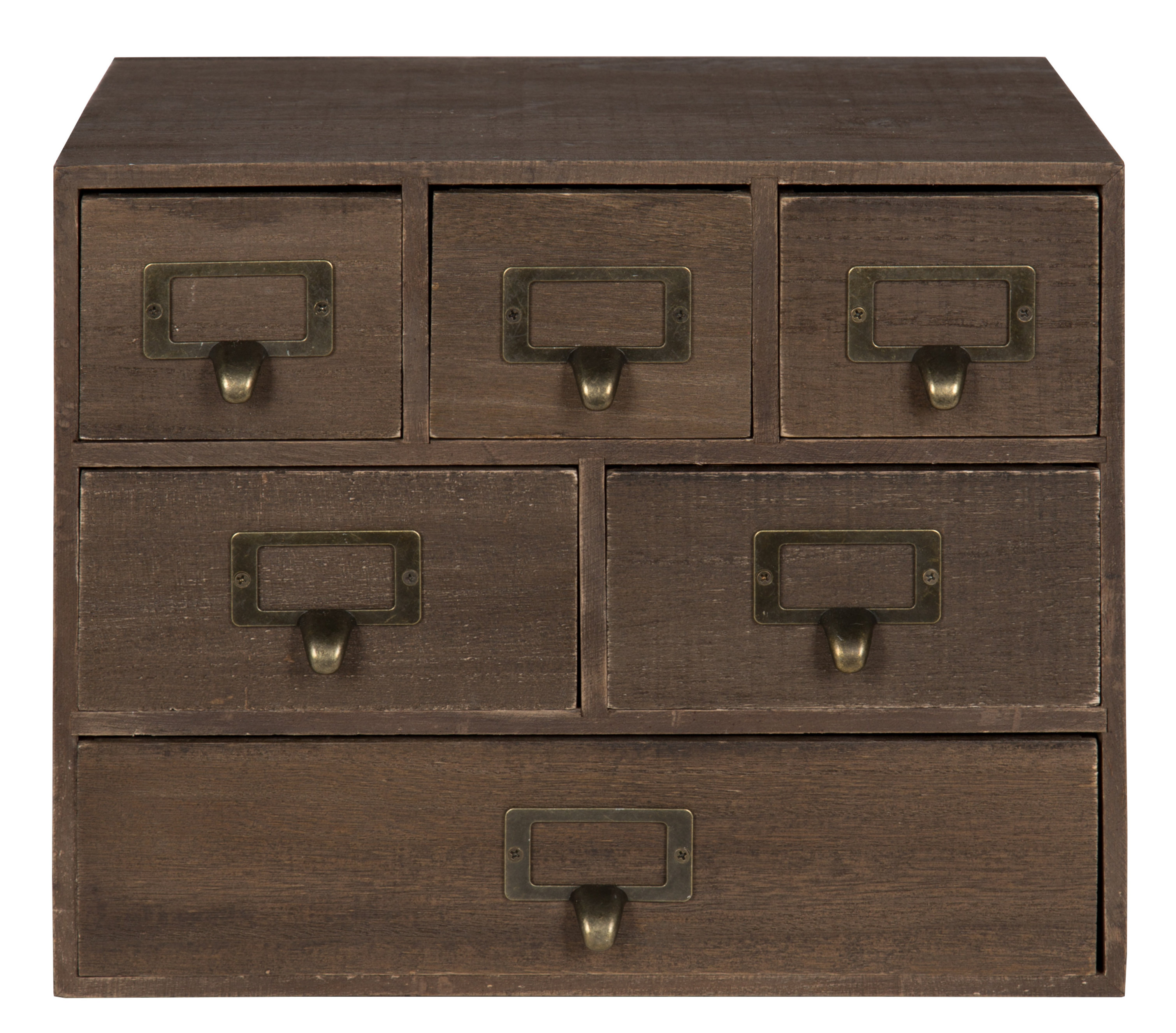 Three Posts Teen Apothecary Wood 6 Drawer Desktop Organizer