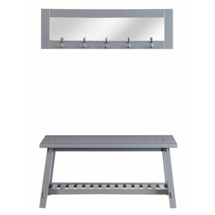 Go to store & view more images Homestyle Collection Wooden Bench and Mirror