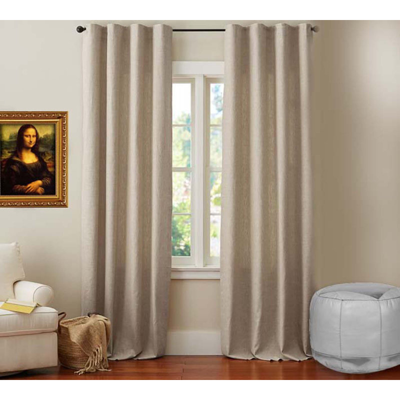Gracie Oaks Adora 100 Linen Drape Sheer Single Curtain Panel