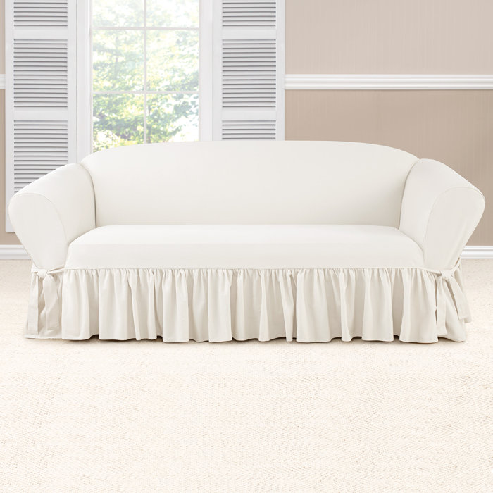 Essential Twill Box Cushion Sofa Slipcover Essential Twill Box Cushion Sofa Slipcover