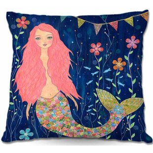 Multicolor FRESAN 18x18 I'd Rather Be A Mermaid Nixie Mythical Creature Siren-I'd Rather Be A Mermaid Throw Pillow 