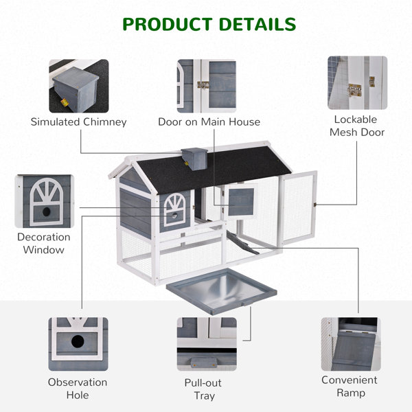 Tucker Murphy Pet™ Reza Weather Resistant Rabbit Hutch with Ramp ...