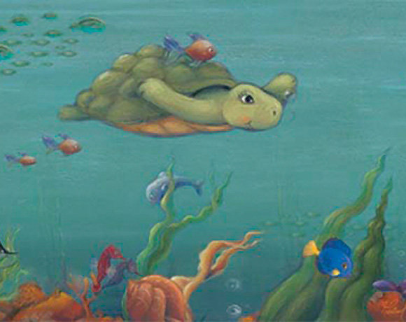 4 Walls Undersea Free Style 12 X 6 Turtle Border Wallpaper Wayfair