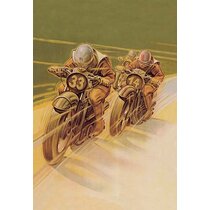 "VINTAGE MOTORCYCLE RACE" HIGH SHEEN FINISH METAL SIGN.22