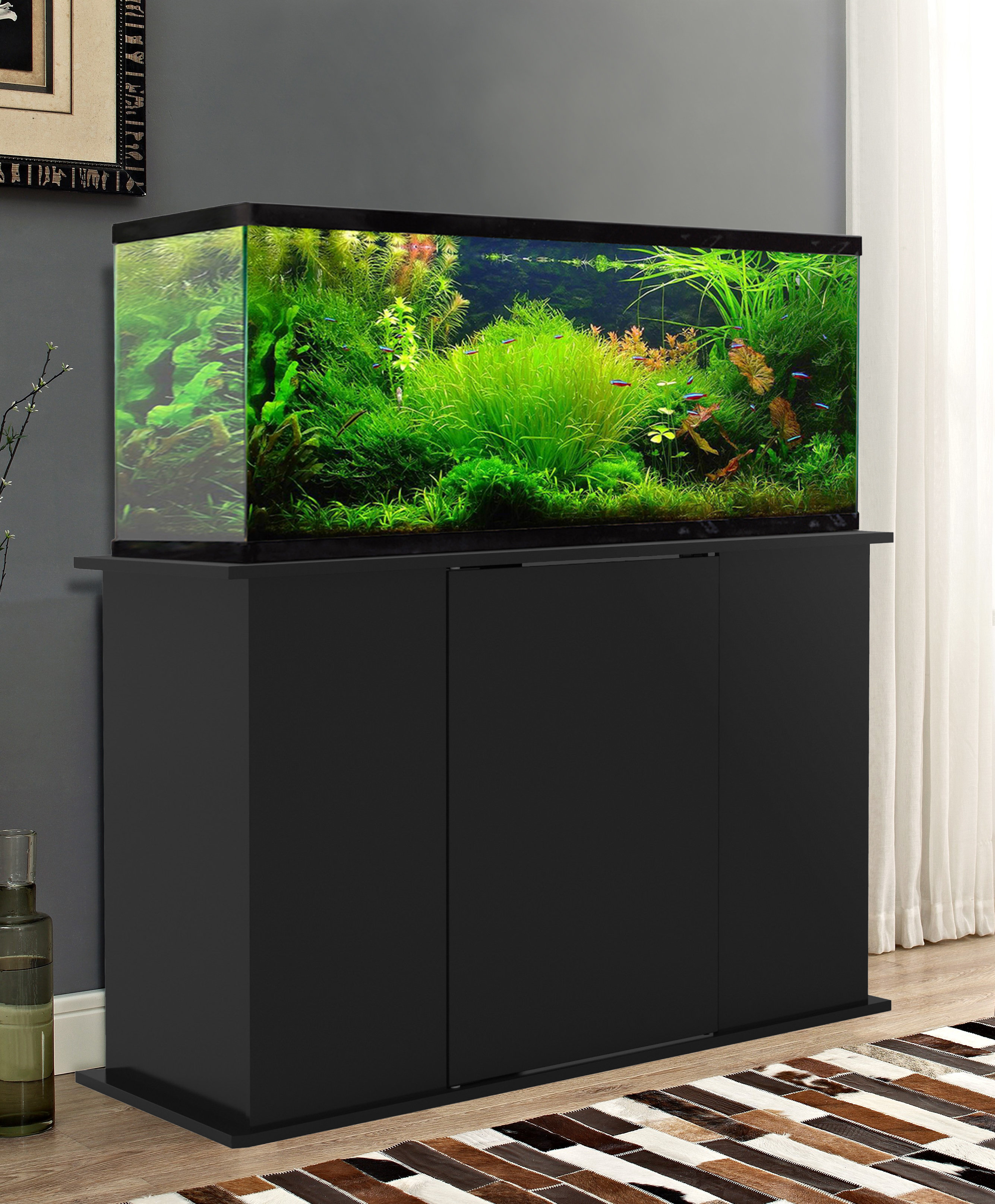 Ebern Designs Veldia Rectangle Aquarium Stand Wayfair