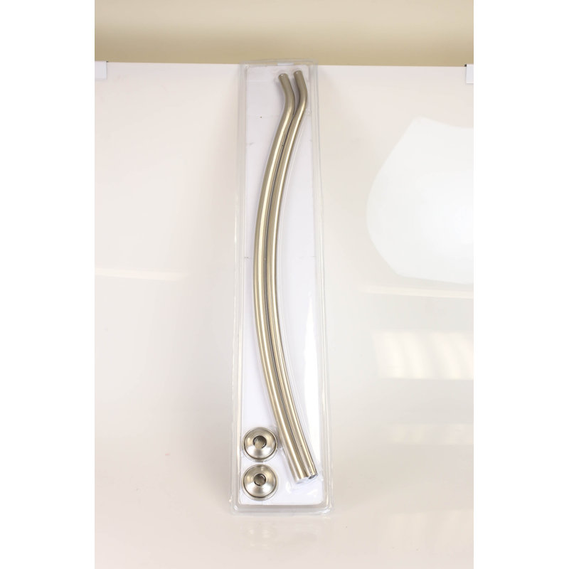 Home Basics Steel 1 5 W Curved Shower Curtain Rods Reviews