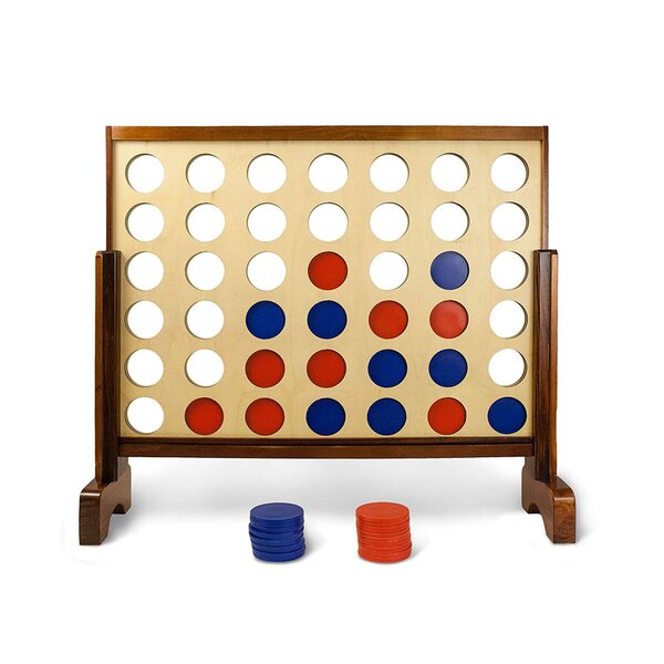 Family Game Night Fun Giant 2-In-1 Connect Four & Classic Checkers New 