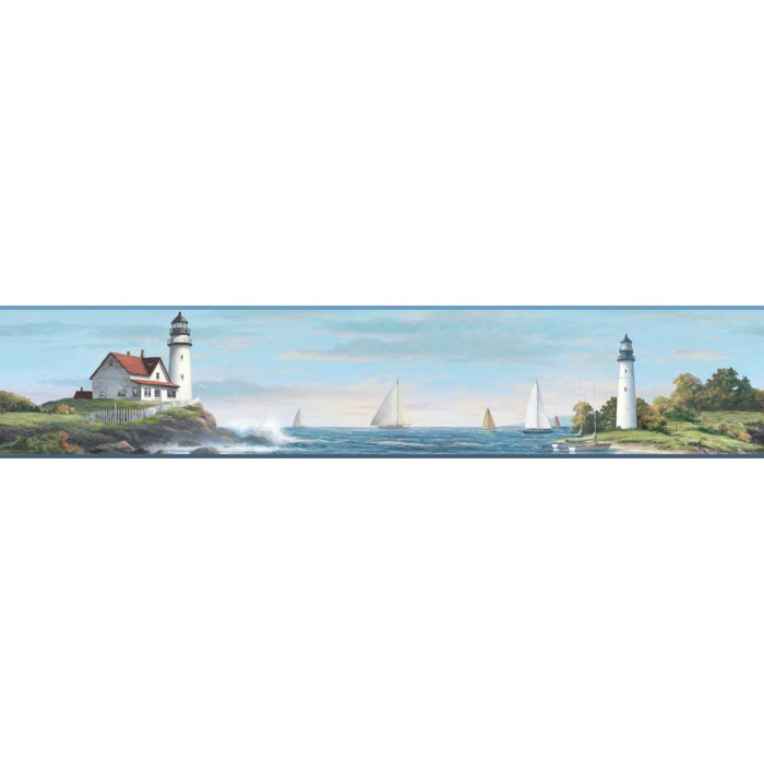 Wallpaper Borders Building Hardware Lighthouse Ship Beach Sea