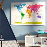 World Map Canvas Kids Wayfair