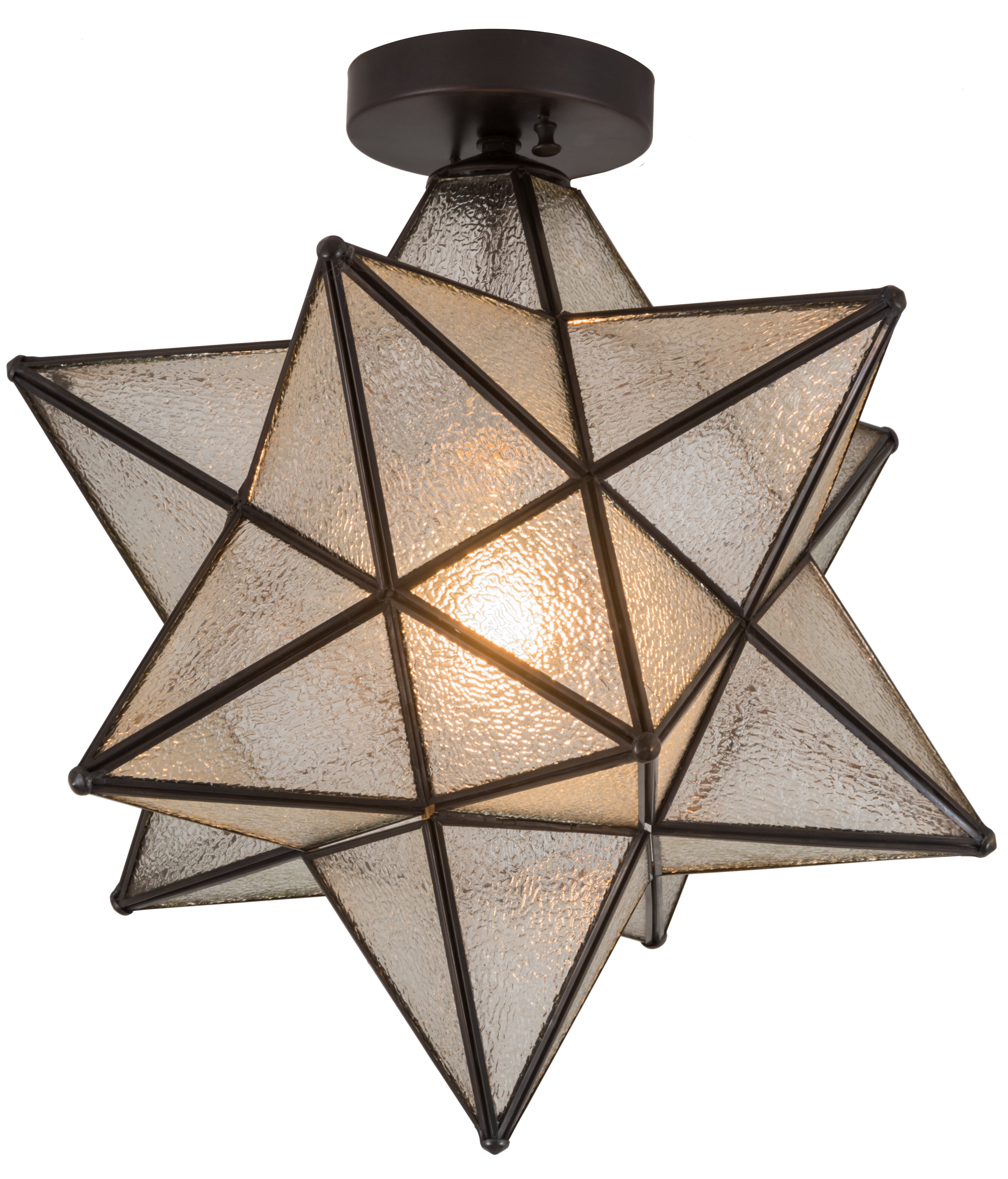 World Menagerie Rachal Moravian Star 1 Light Semi Flush Mount