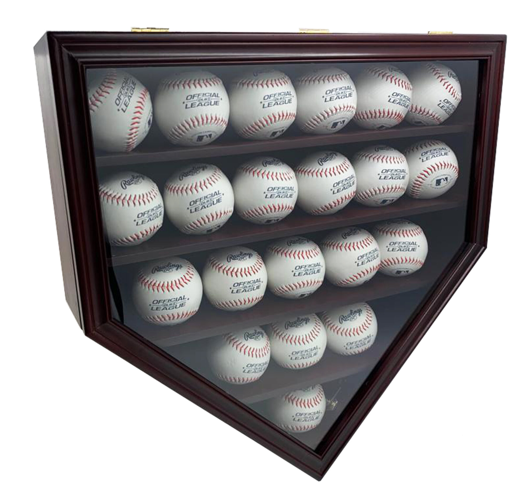 Decomil Solid Wood 21 Baseball Display Case Reviews Wayfair Ca