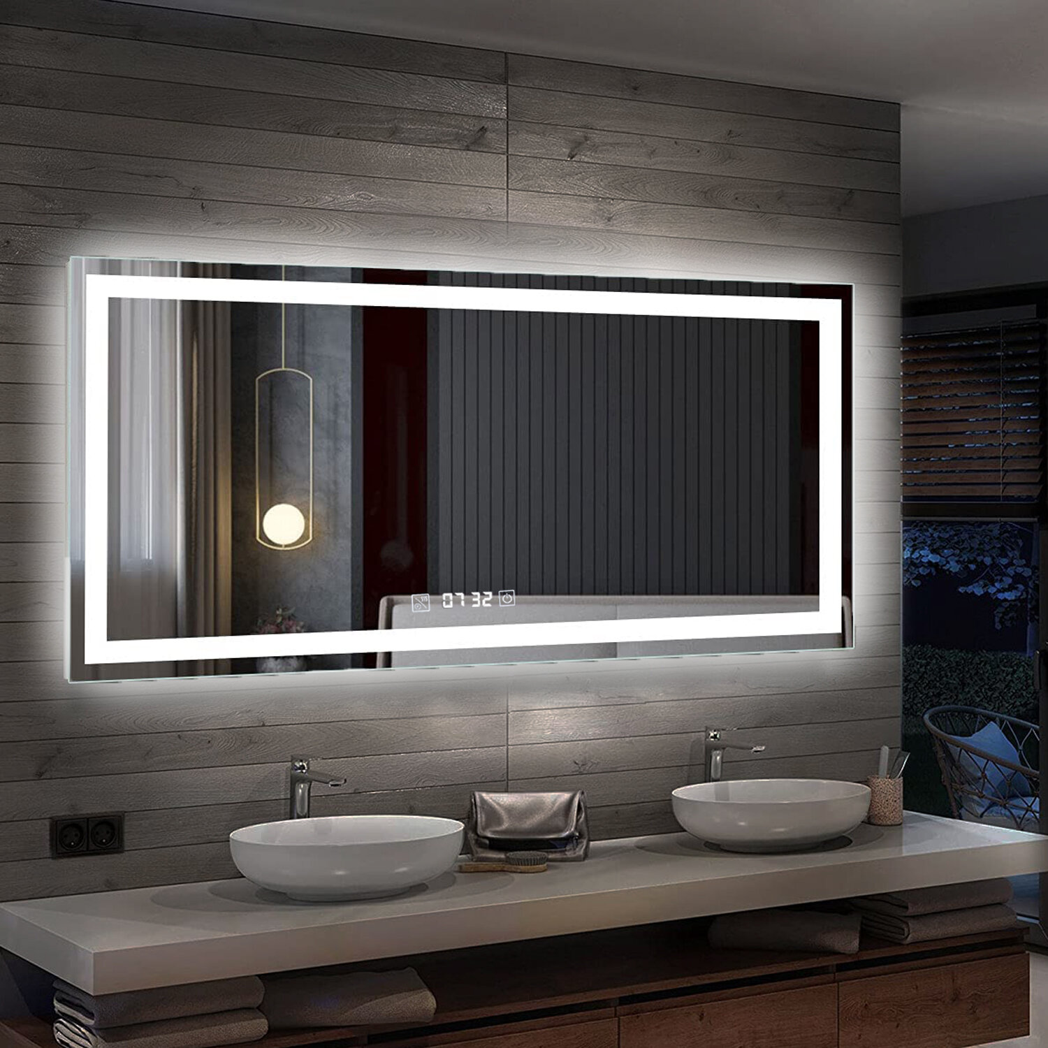 Orren Ellis Anikha Rectangle LED Wall Mirror & Reviews | Wayfair