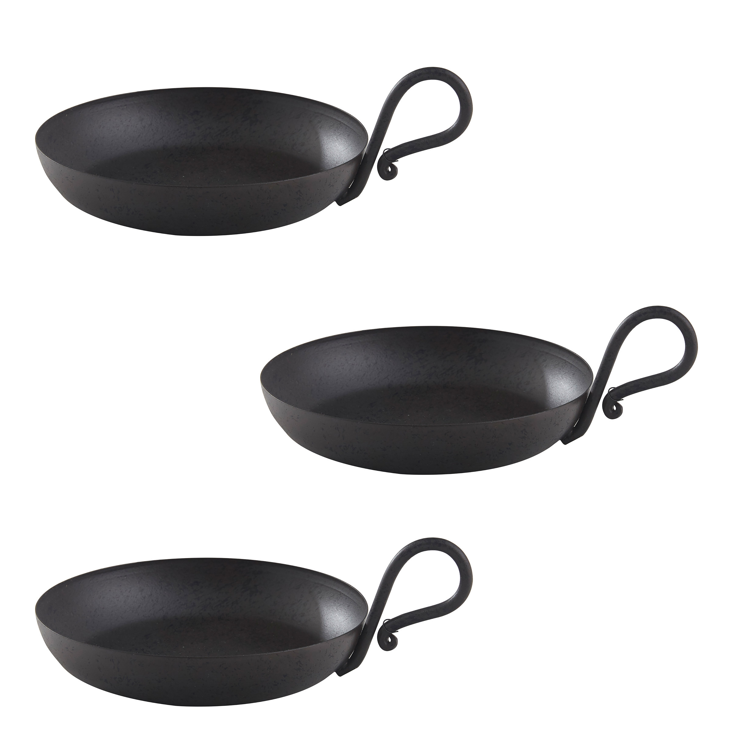 Ebern Designs Iron Candle Dish 5 3/4" Set of 3 Wayfair