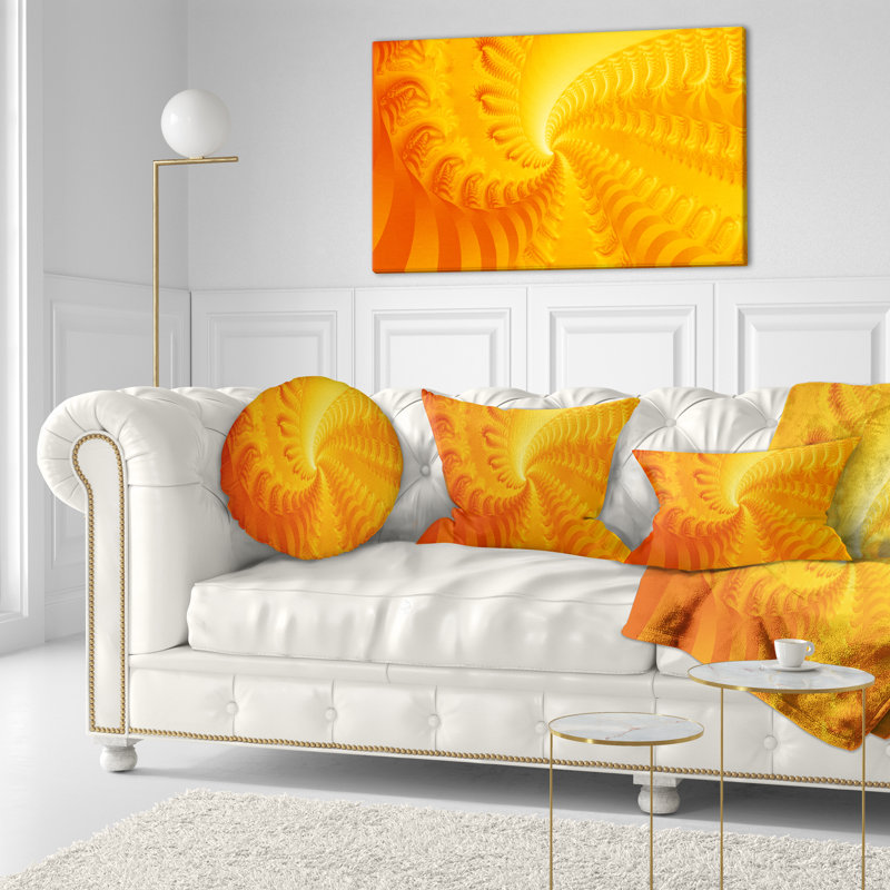 East Urban Home Designart Bright Yellow Abyss Contemporary Throw