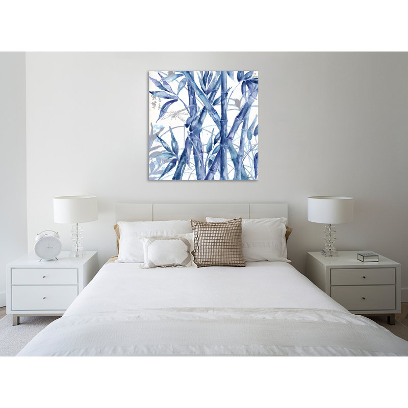 East Urban Home Asian Style Bamboo Painting Print On Wrapped Canvas Wayfair