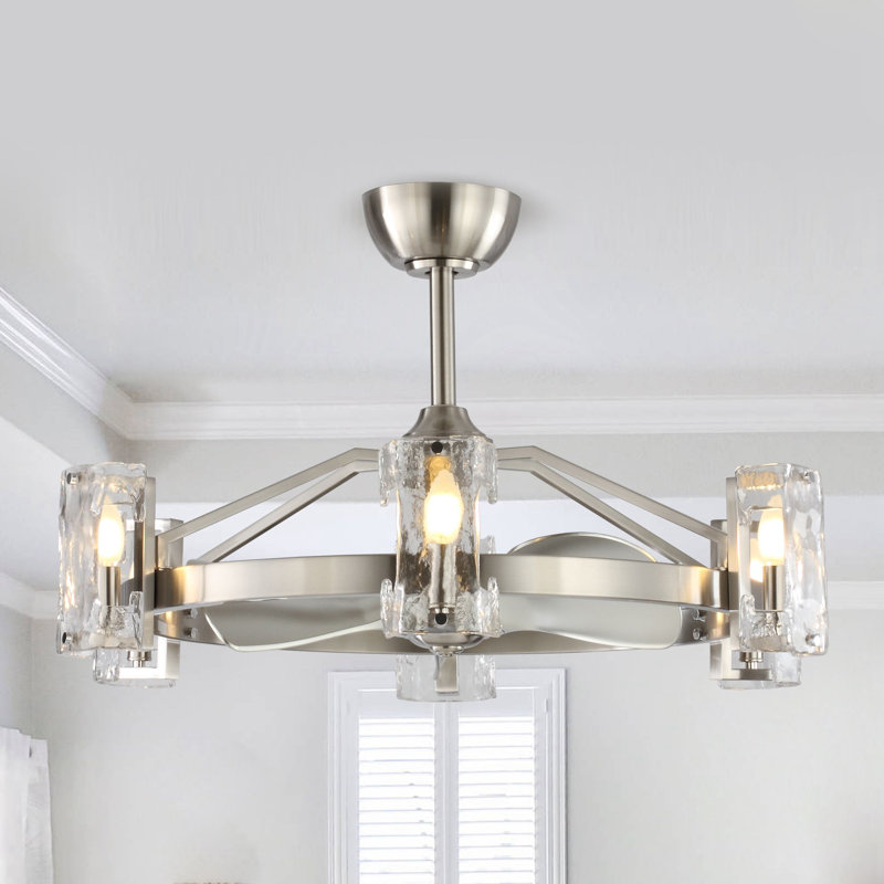 17 Stories 34" Downham 3 - Blade LED Caged Ceiling Fan ...