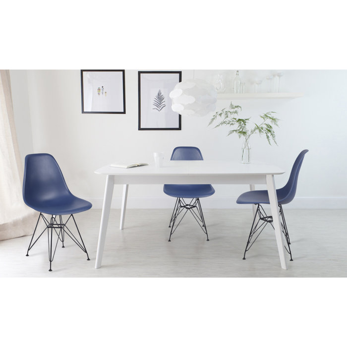 Brayden Studio Gia Fog Grey Armless Home Office Side Dining Chair
