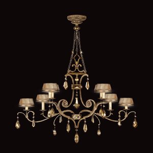 Golden Aura 8-Light Candle-Style Chandelier