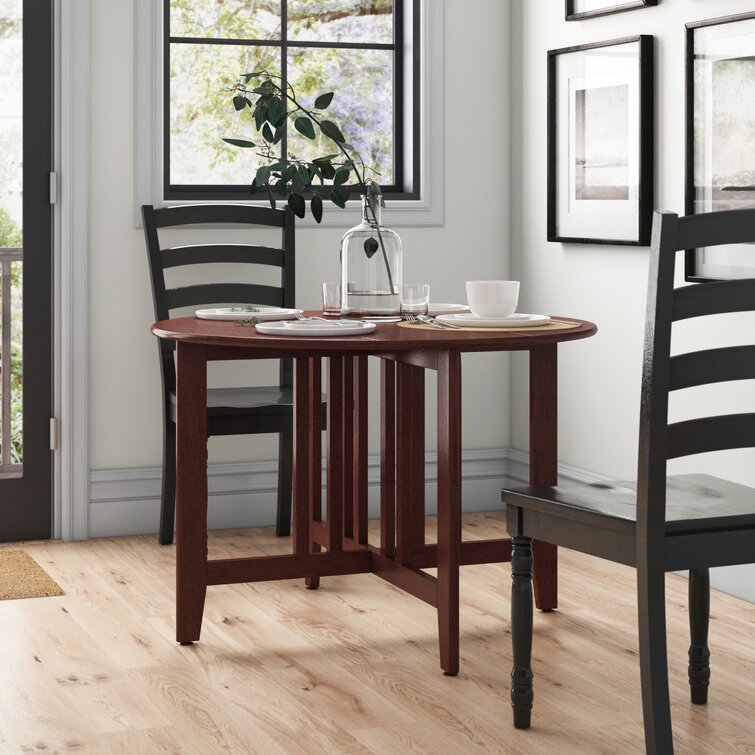 round drop leaf dining table for small spaces