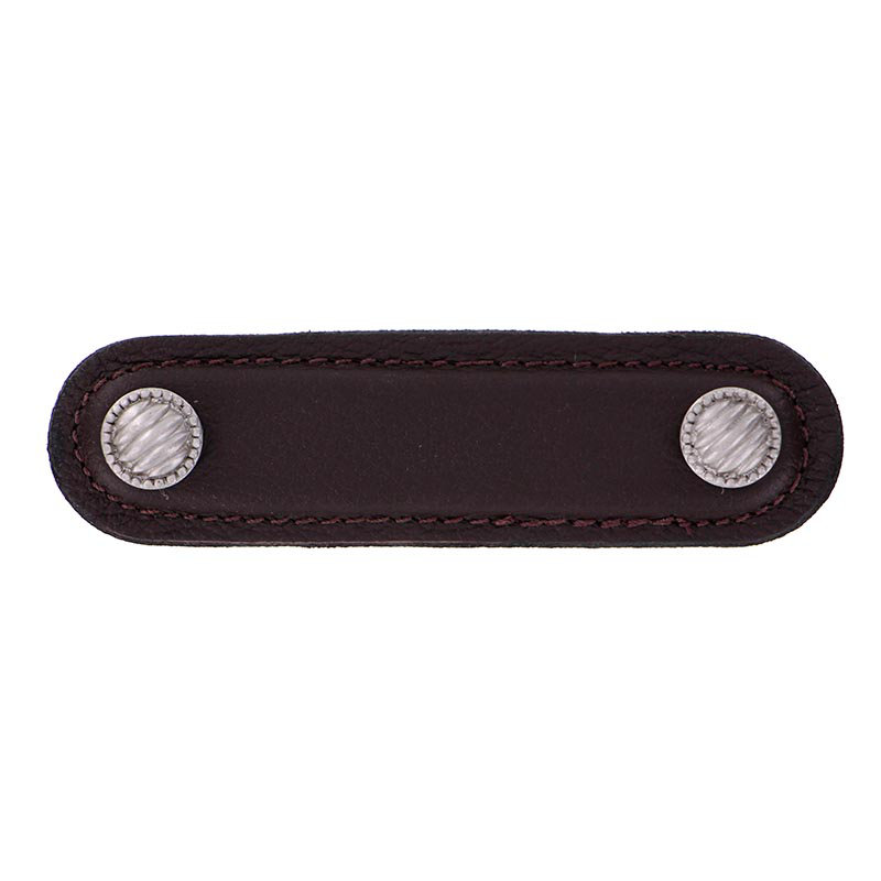 Pulls Tools Home Improvement Antique Nickel 6 Inch Vicenza Designs K1170 Sanzio Lines And Dots Leather Pull Brown