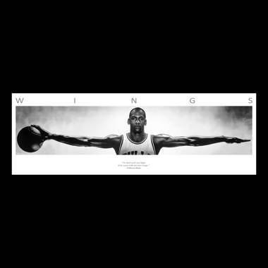 Catena klassisk controller Trinx White Michael Jordan Wings Basketball Sport Wallart Canvas Poster  Print Wall Decor - Wrapped Canvas Print | Wayfair