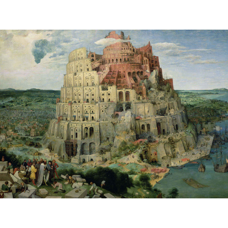 Astoria Grand Tower Of Babel Oil Painting Print On Paper Wayfair