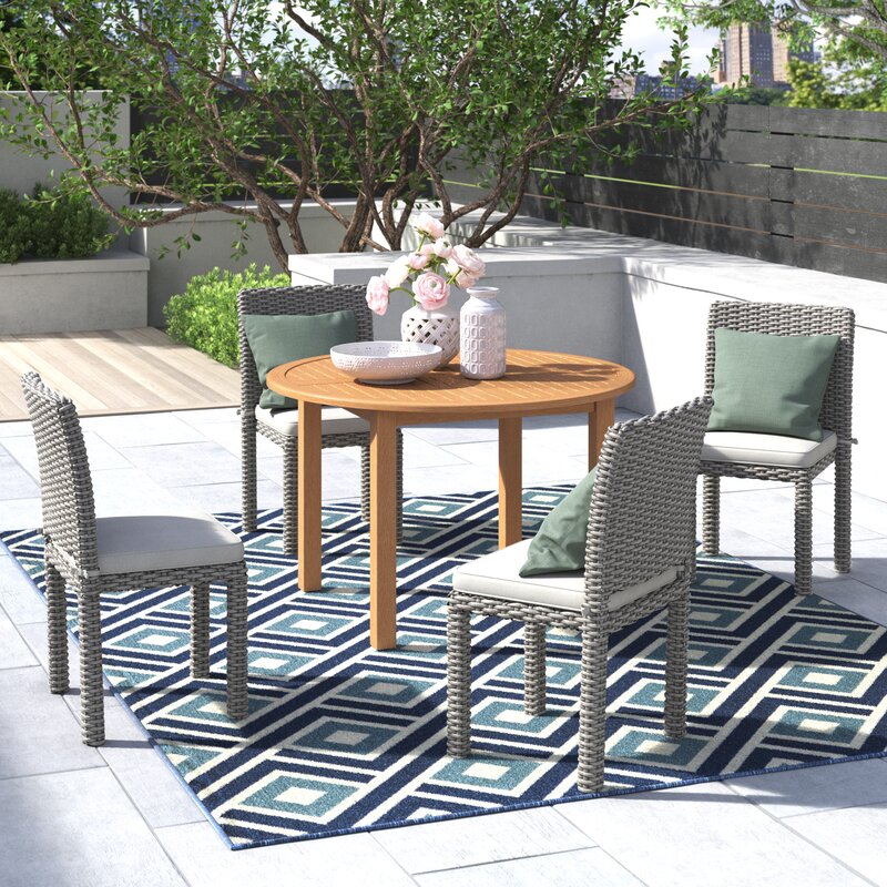 Baynton 5 Piece Dining Set With Cushions Joss Main