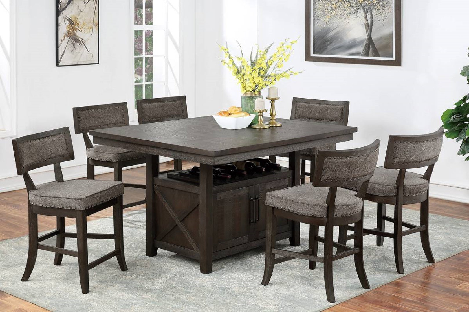 Gracie Oaks Kinue Counter Height Butterfly Leaf Dining Table Wayfair