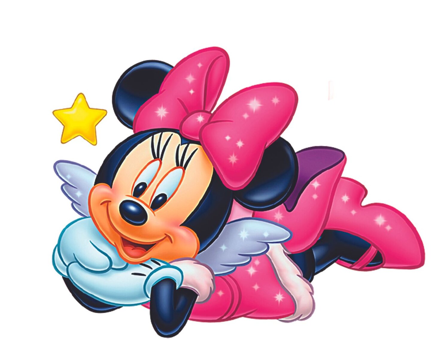 12 STARS DISNEY MINNIE MOUSE PERSONALISED WALL STICKERS NAME