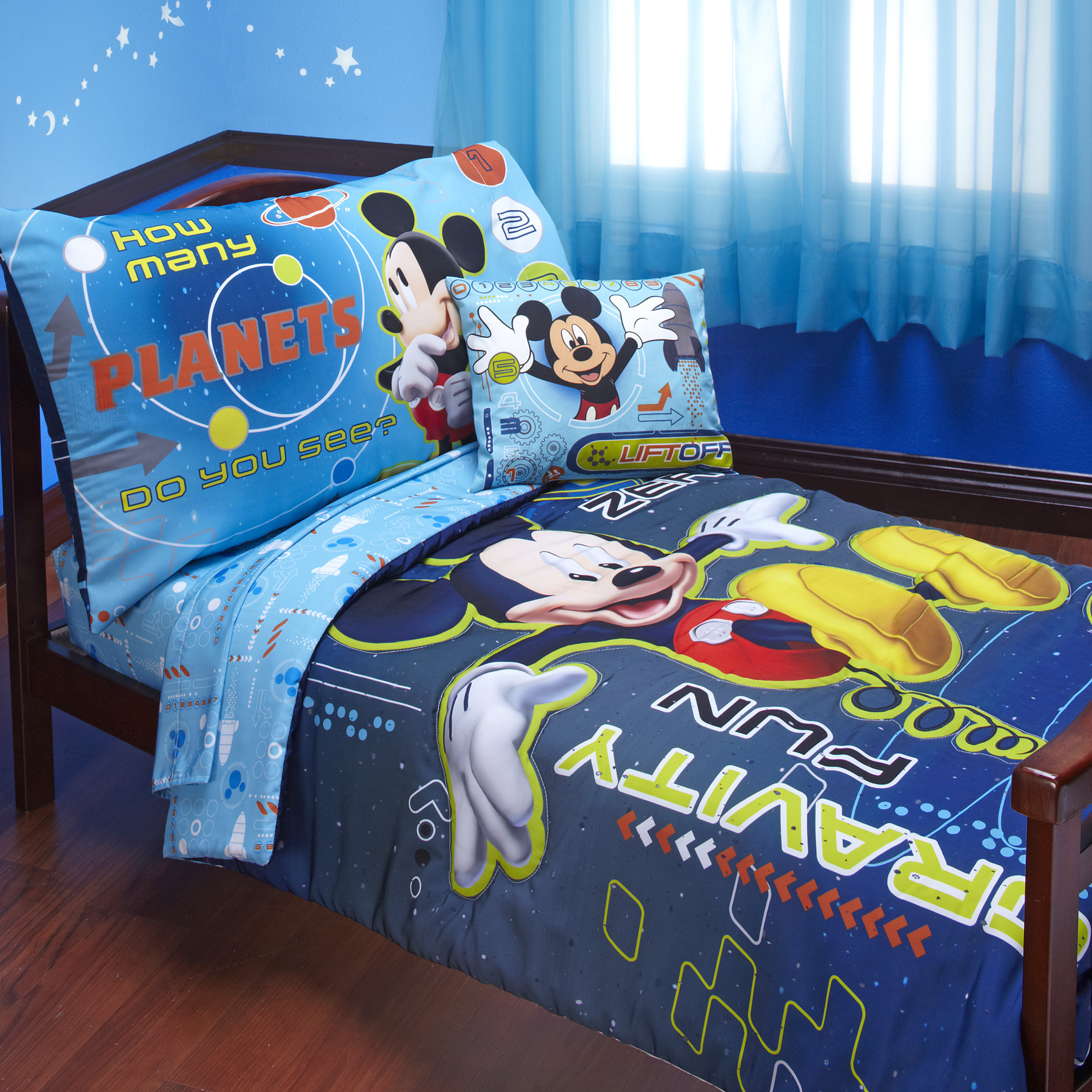 Disney Mickey Mouse Space Adventures 4 Piece Toddler Bedding Set