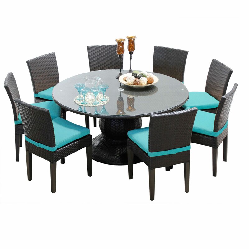 Tegan 9 Piece Dining Set with Cushions & Reviews | Joss & Main