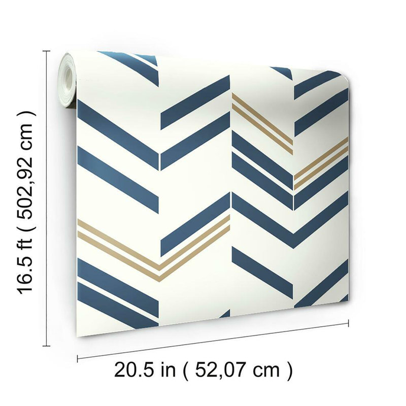 Delaware Chevron And Herringbone 16 5 L X 20 5 W Peel And Stick