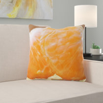 tangerine throw pillows