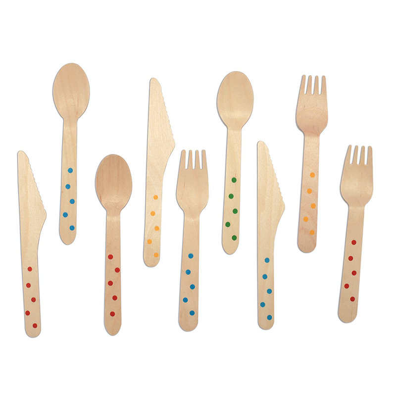 Catereco Wood Disposable Flatware Set