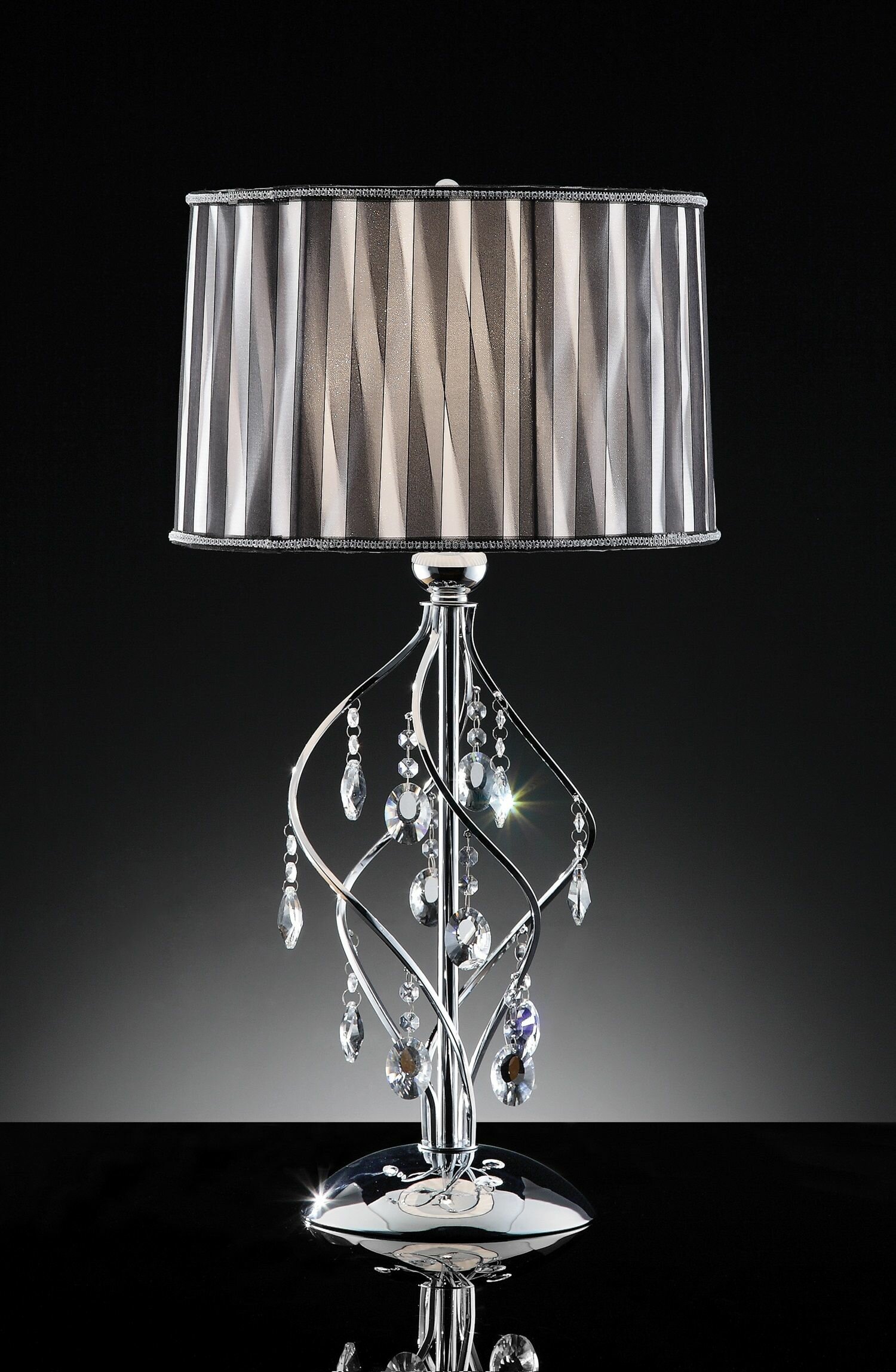 polished chrome table lamp