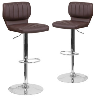 Go to store & view more images Orren Ellis Norrell Adjustable Swivel Bar Stool (Set of 2)