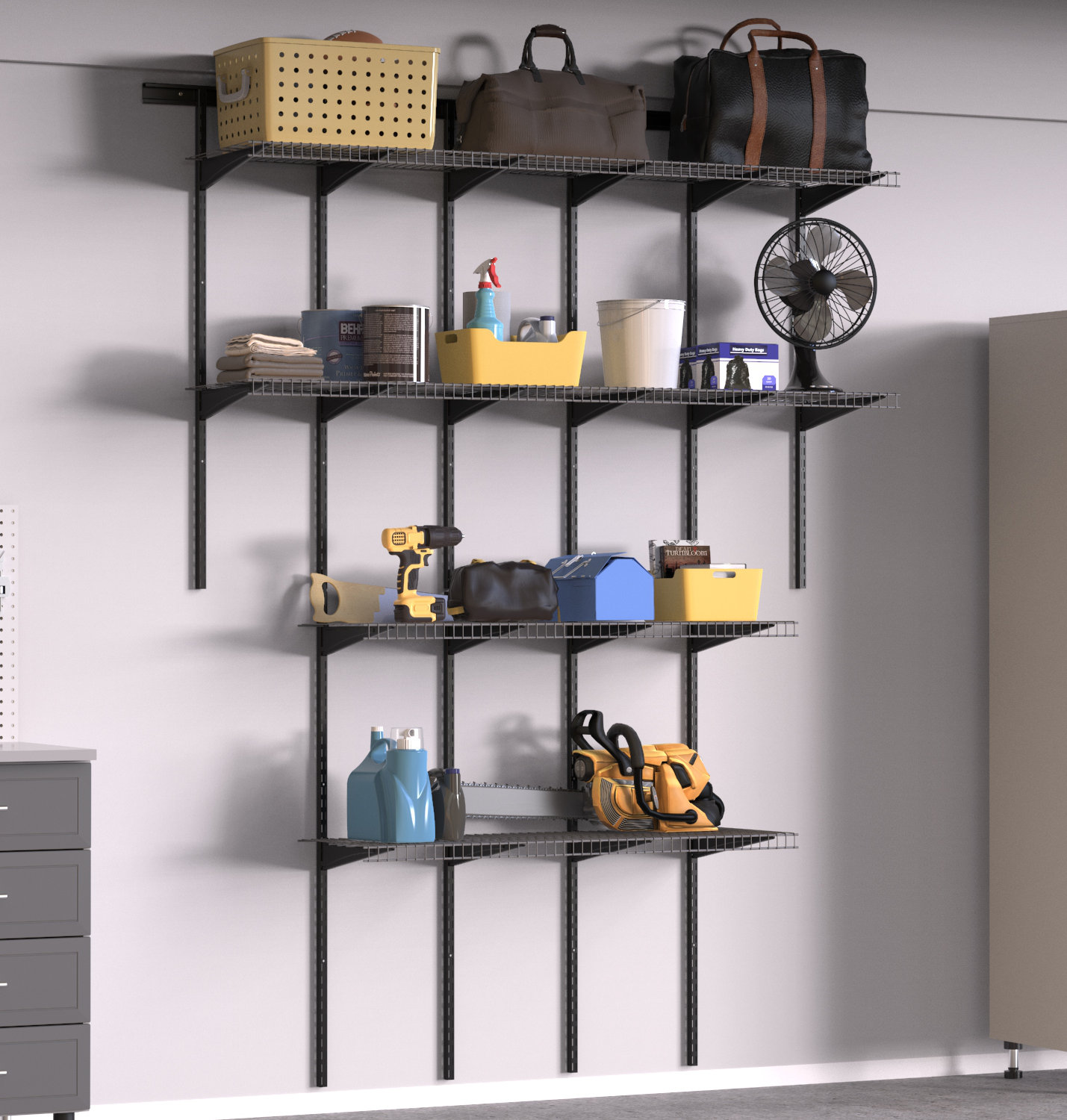 Closetmaid 98 696 X 120 W Heavy Duty Adjule Garage Organizer Heavy Duty Adjule Garage Organizer