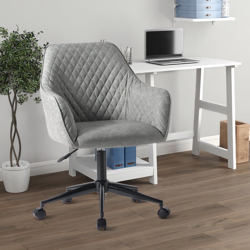 Ebern Designs Parchure Upholstered Desk Chair & Reviews ...